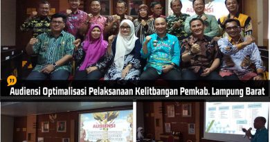 Audensi Balitbang Kabupaten Lampung Barat dengan Balitbangda Provinsi dalam Rangka koordinasi  dan Kunjungan Kerja